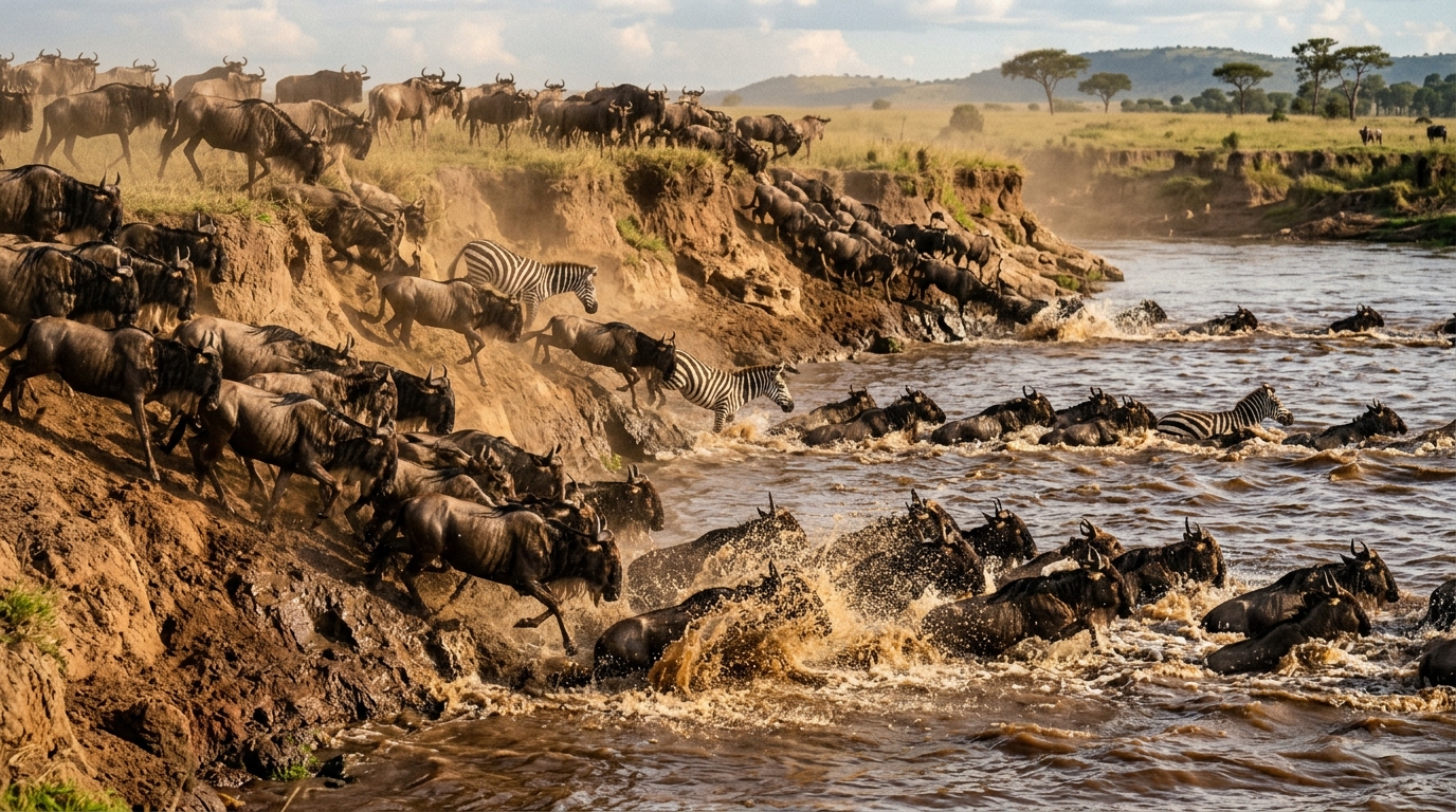 Kenya Maasai Mara safari wildebeest migration