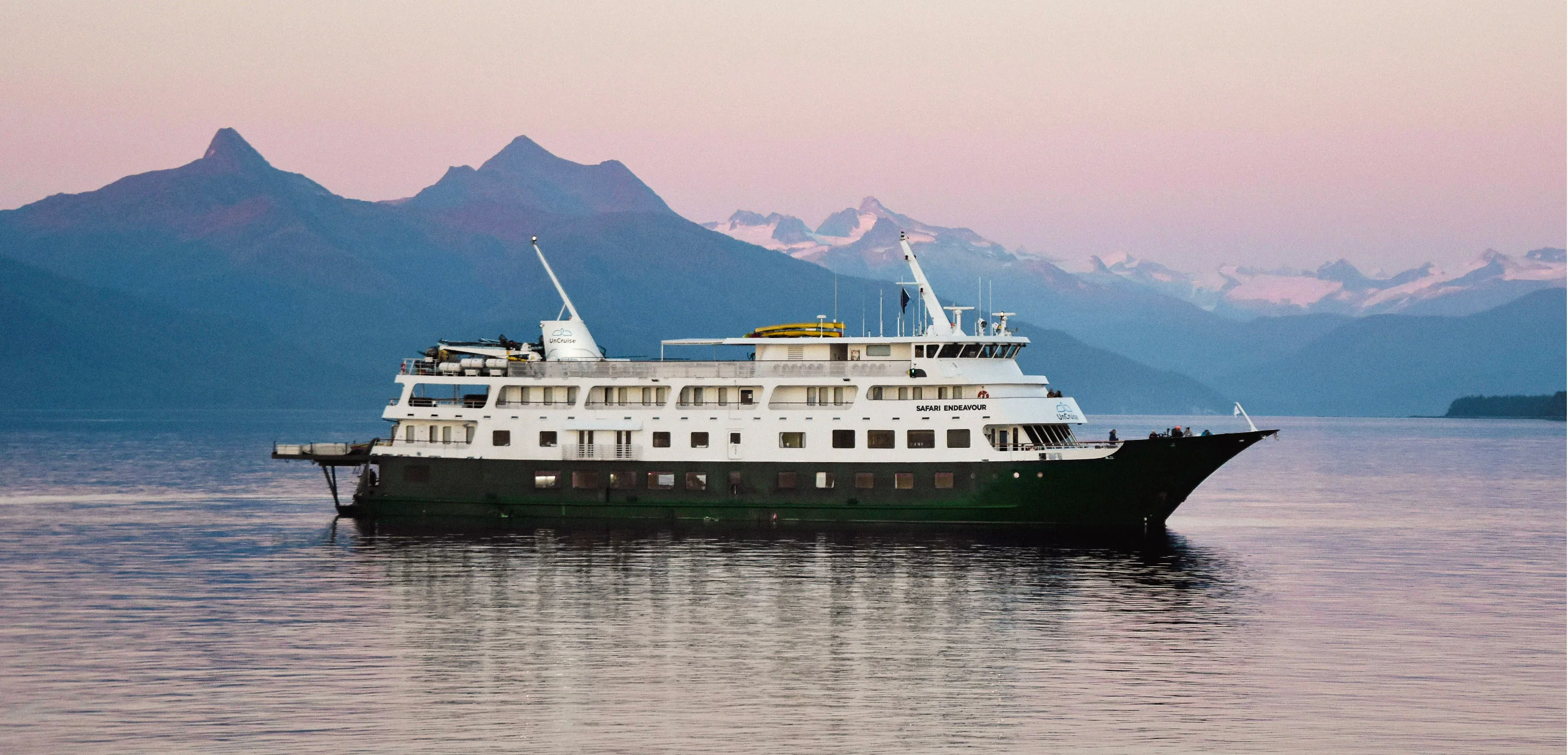UnCruise Adventures small ship in Alaska wilderness